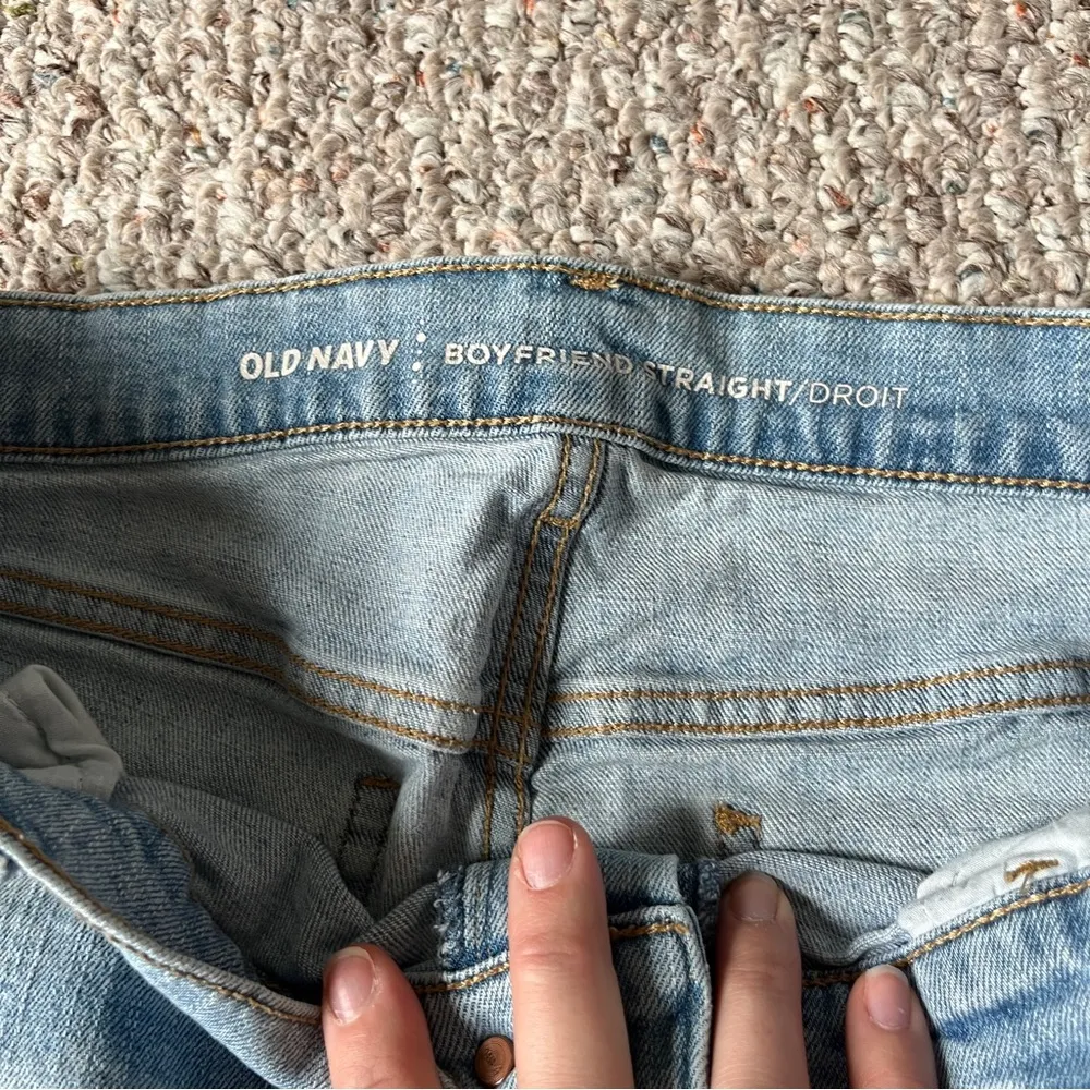 Old Navy Boyfriend Straight Denim Jean Cutoff Shorts Women’s 14 Tall High Rise - Image 5