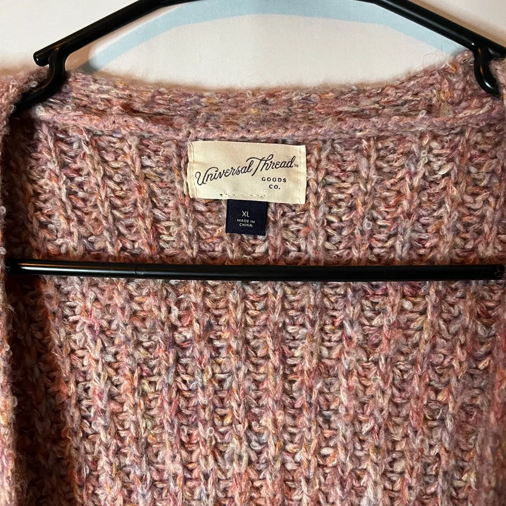Universal Thread Pink Open Front Knit Cardigan - Image 5