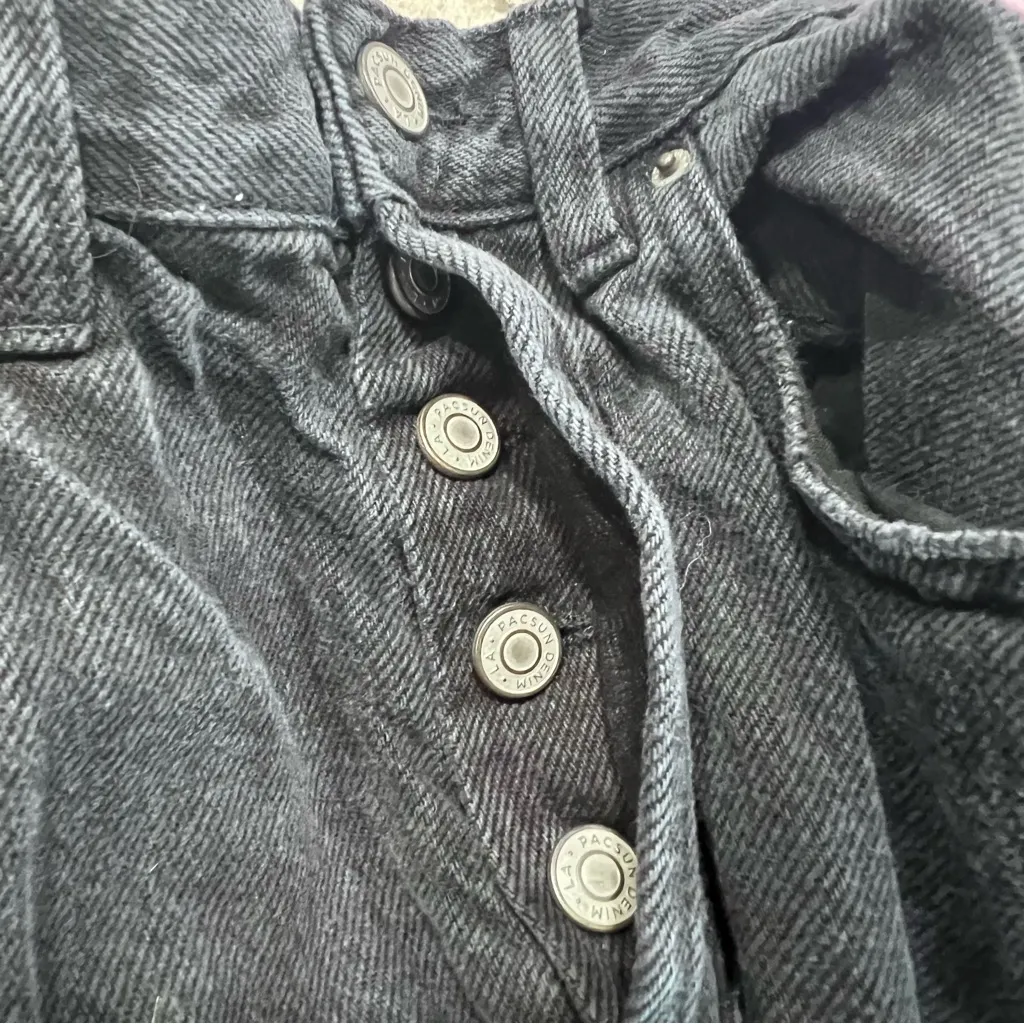 PacSun Jeans, Size 26, Dad Jean, Black - Image 8