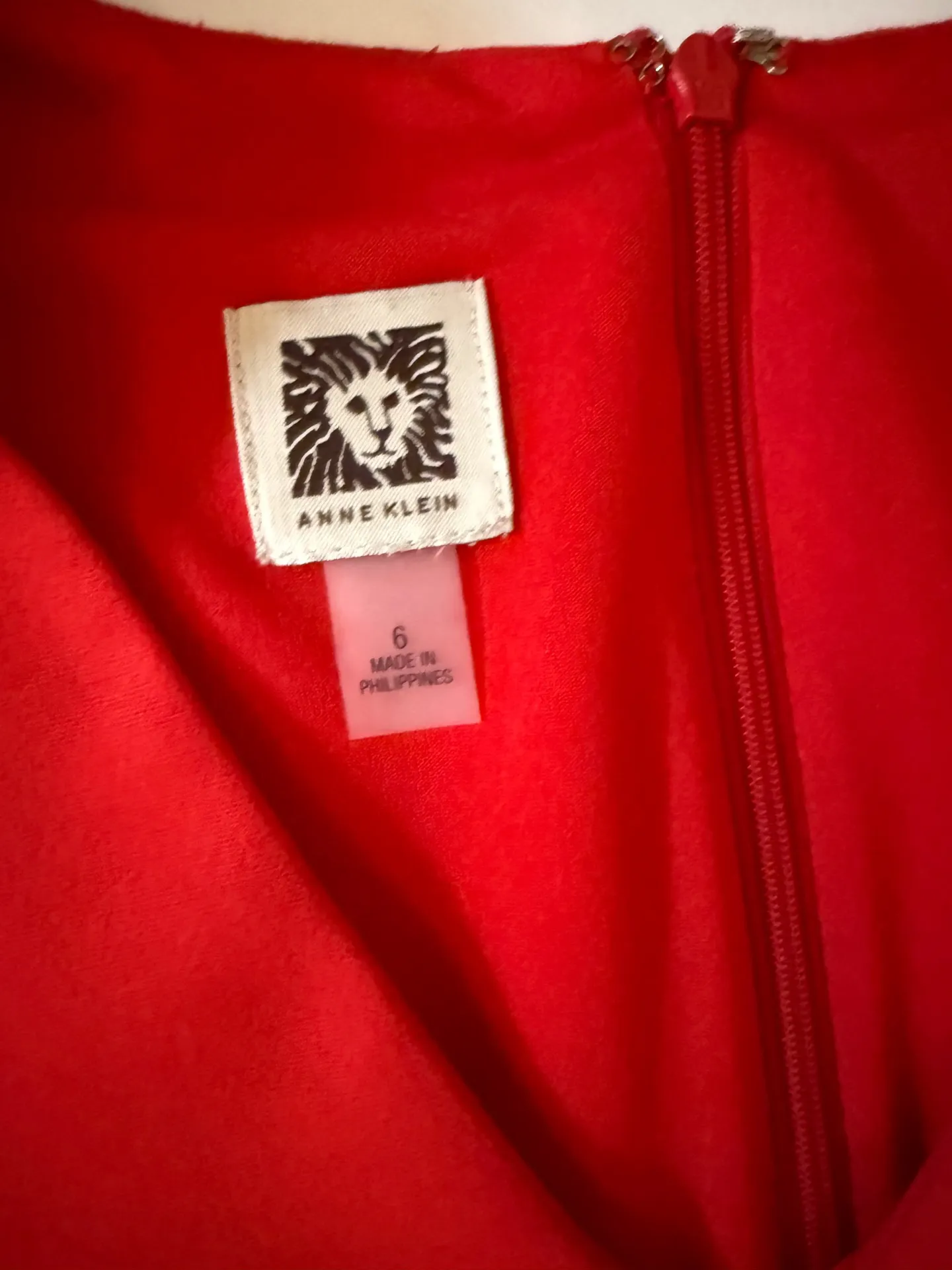 Anne Klein Red Dress - Image 3