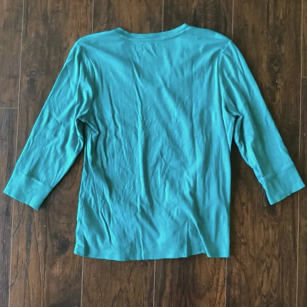 Jones New York Sport Icy Turquoise Top - Image 7