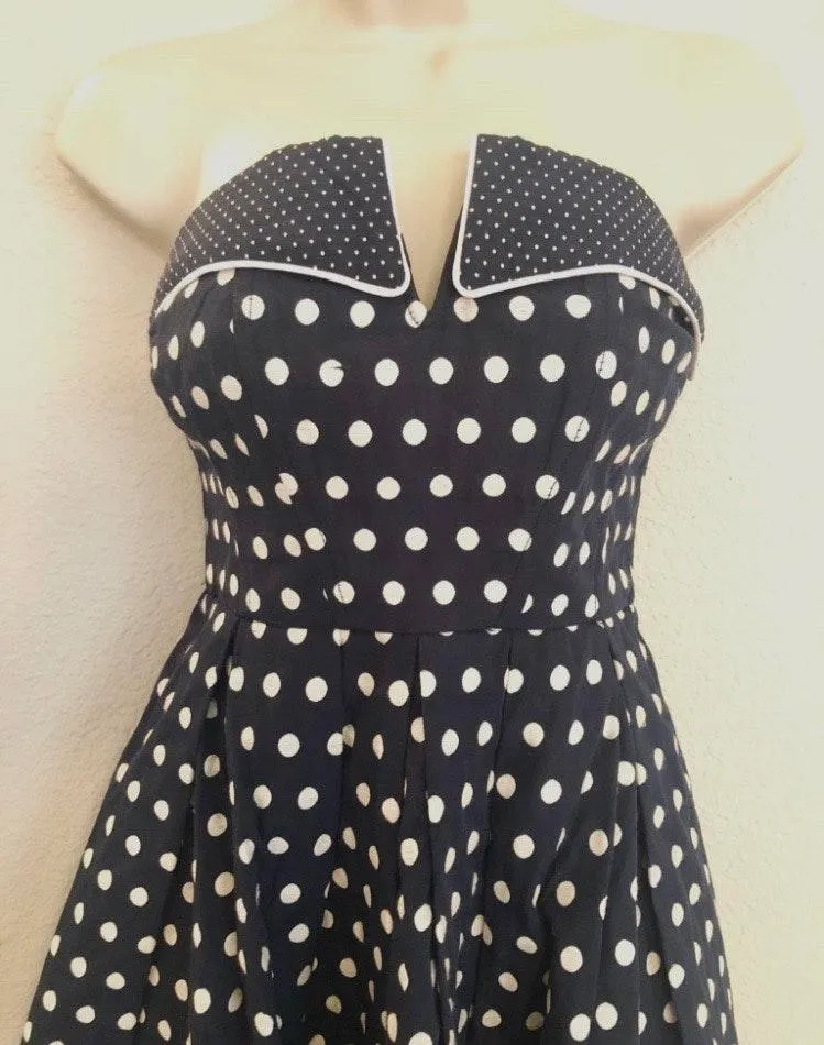NWOT  New York strapless navy blue and white dress. S XS - Image 5