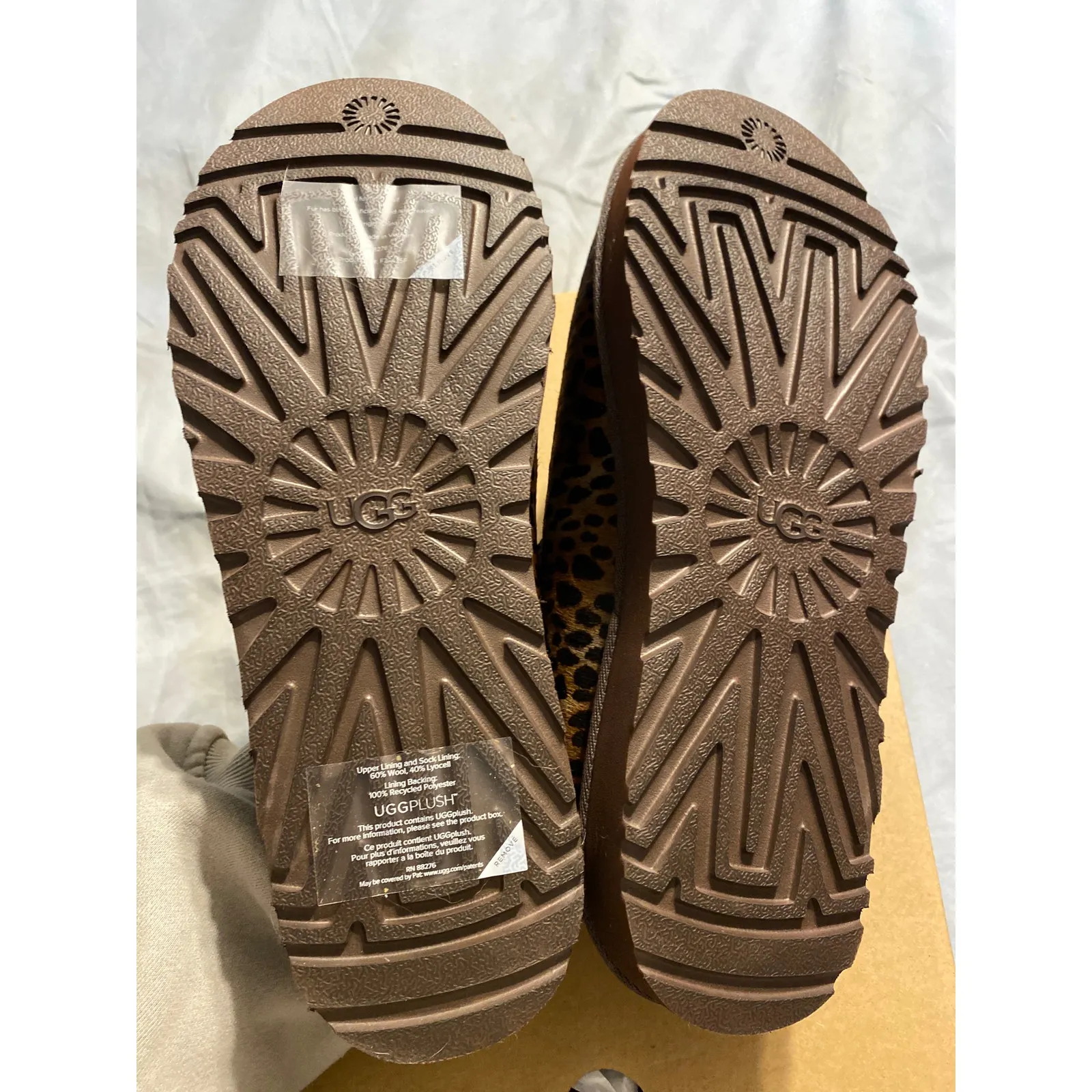 Ugg Women's Tasman Caspian Genuine Calf Hair Slipper US 11 Burnt Cedar - Image 3