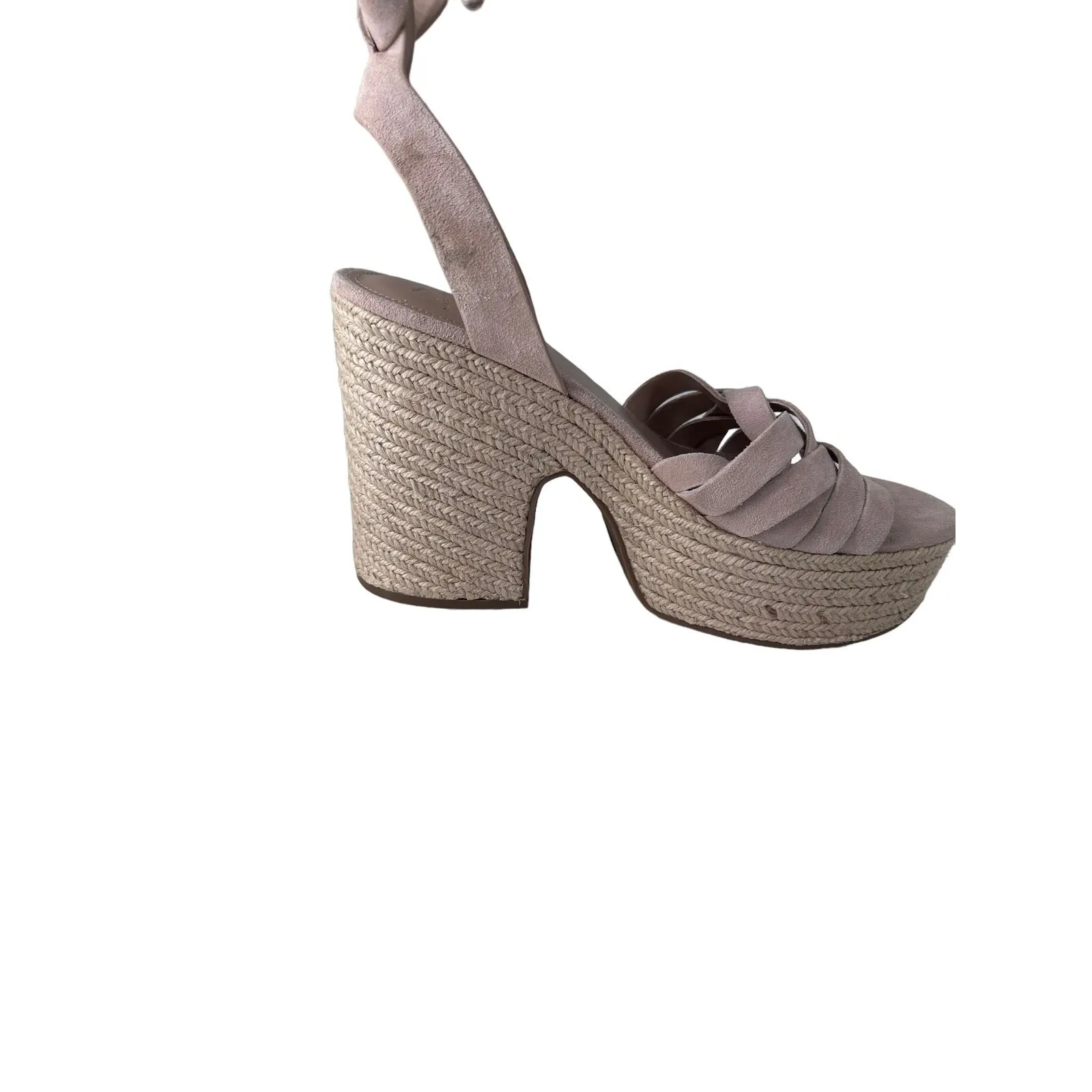 Woman's Heels Marc Fisher LTD Oaten Espadrille Platform Sandal Natural Size 10M - Image 5