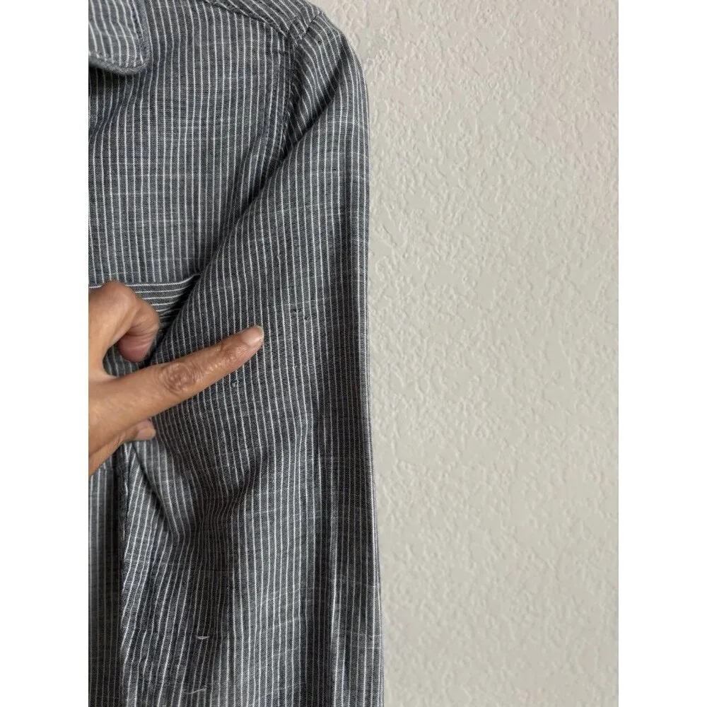 Levi’s Strauss & Co Women's Striped Woven Sleep Shirt‎ w/Pockets Blue Size Small - Image 13