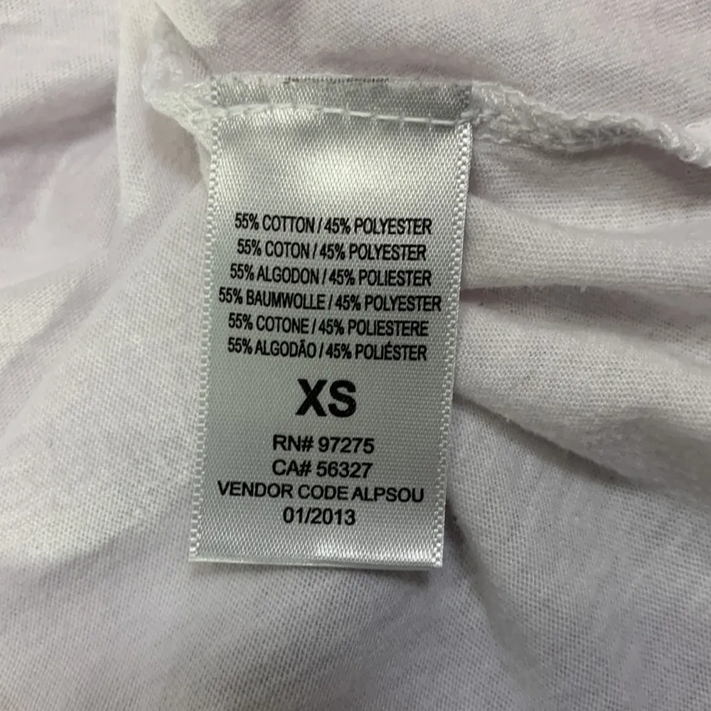 Fox V-neck Geometric Print White Tee Size XS - Image 11