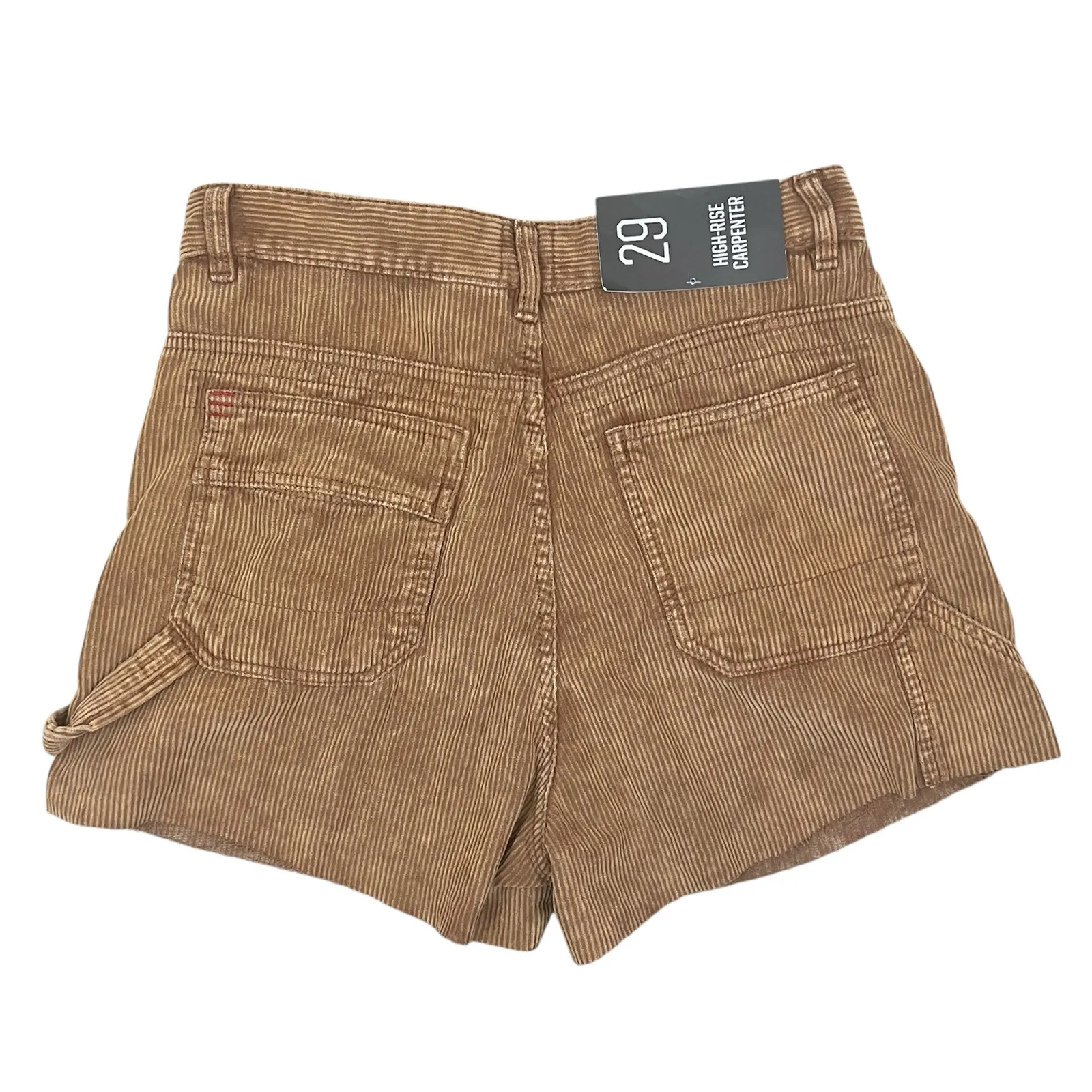 NWT Urban Outfitters BDG High Rise Carpenter Shorts Brown/Tan Corduroy Size 29 - Image 4