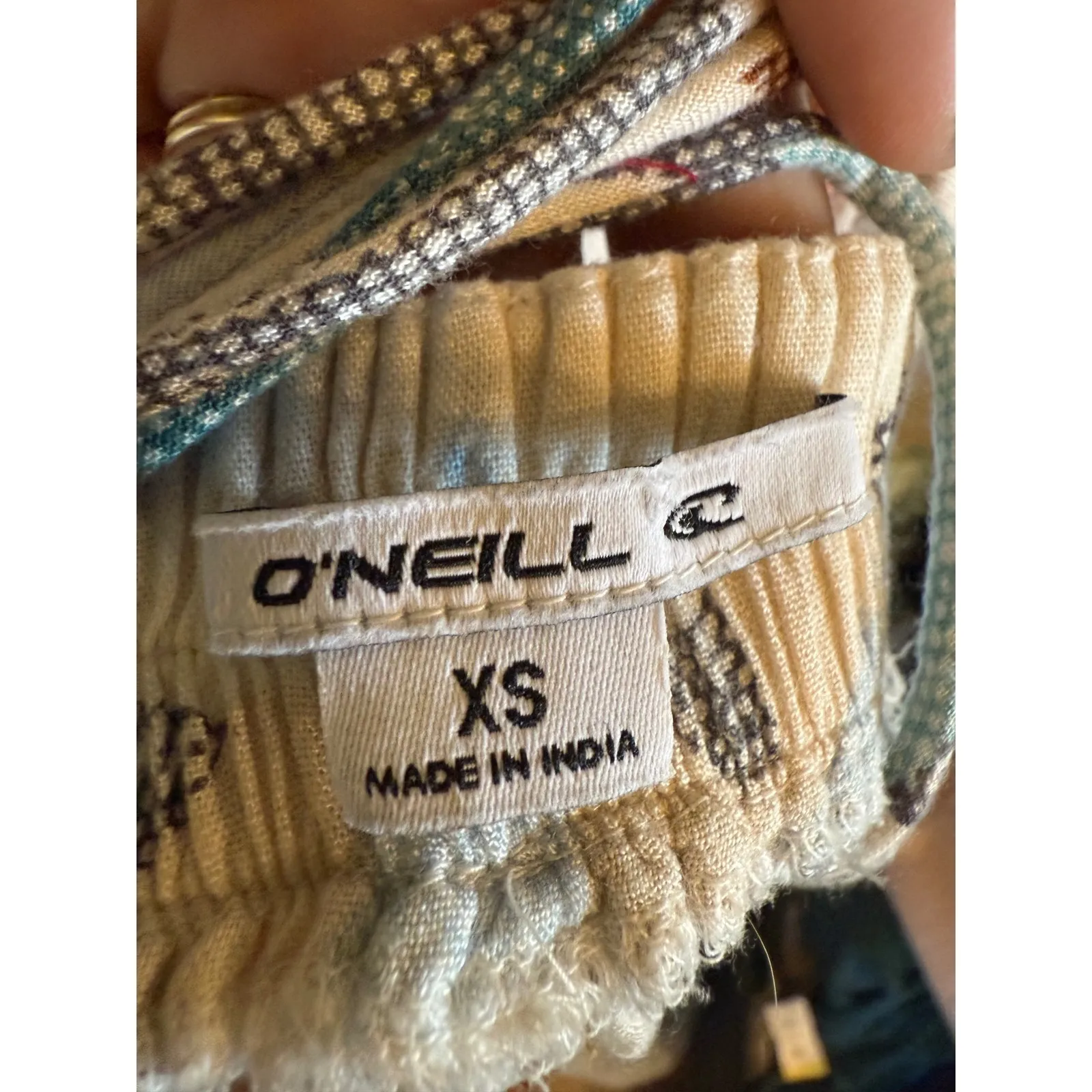 O'Neill Maxi Dress XS Floral Print Criss Cross Back Straps Summer Beach - Image 3