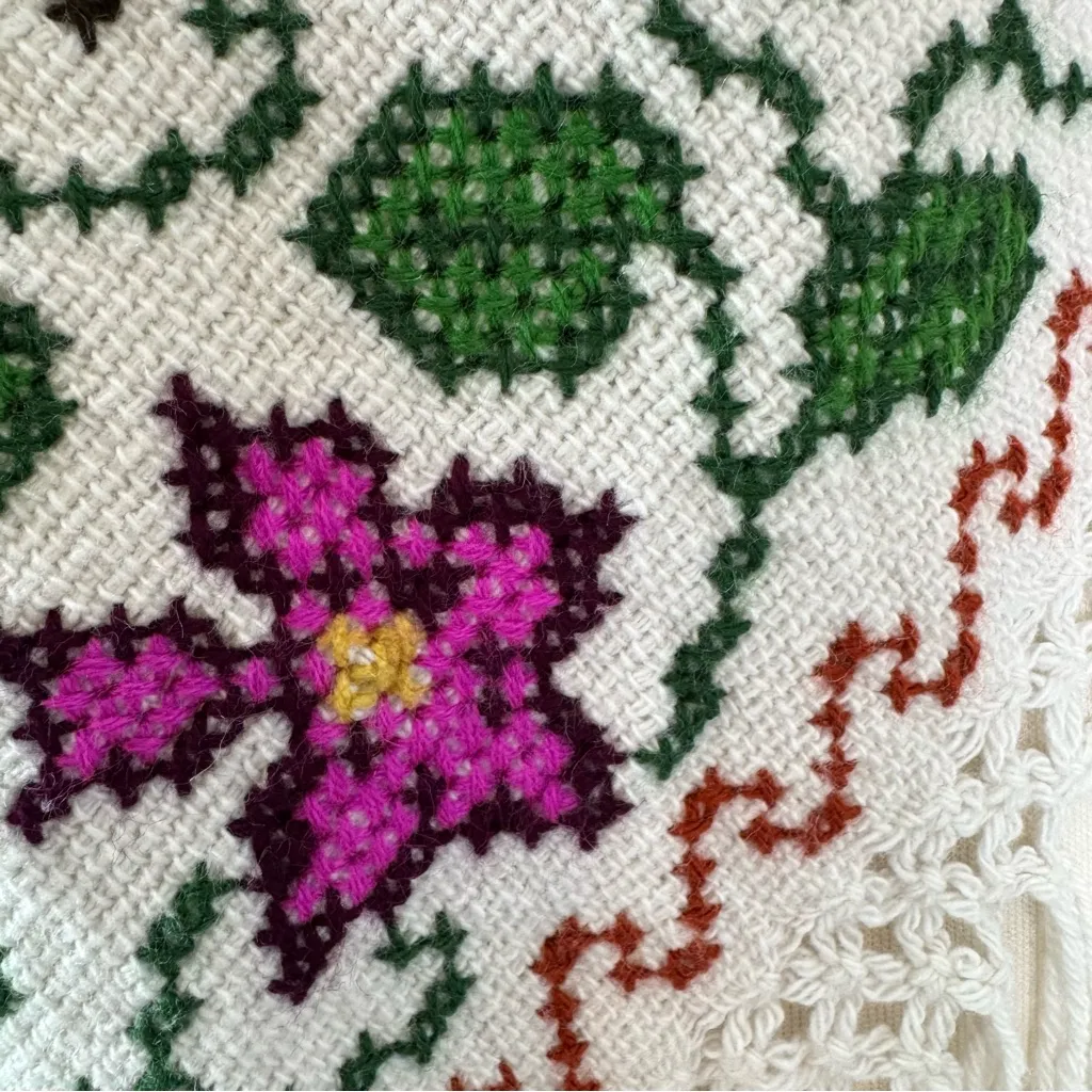 Embroidered Boho Mexican Mananita Poncho One size Size undefined - Image 5