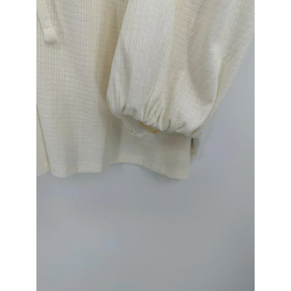 Torrid Texture Jersey Lace-Up Drop Shoulder Top Women 5X Cream Lightweight - Image 4