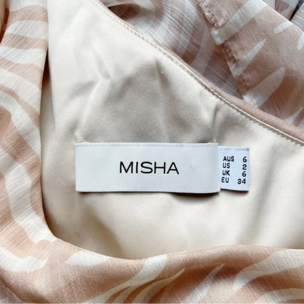 Misha Collection  Jaylene One Shoulder Animal Print Cocktail Dress Women’s Size 2 - Image 12