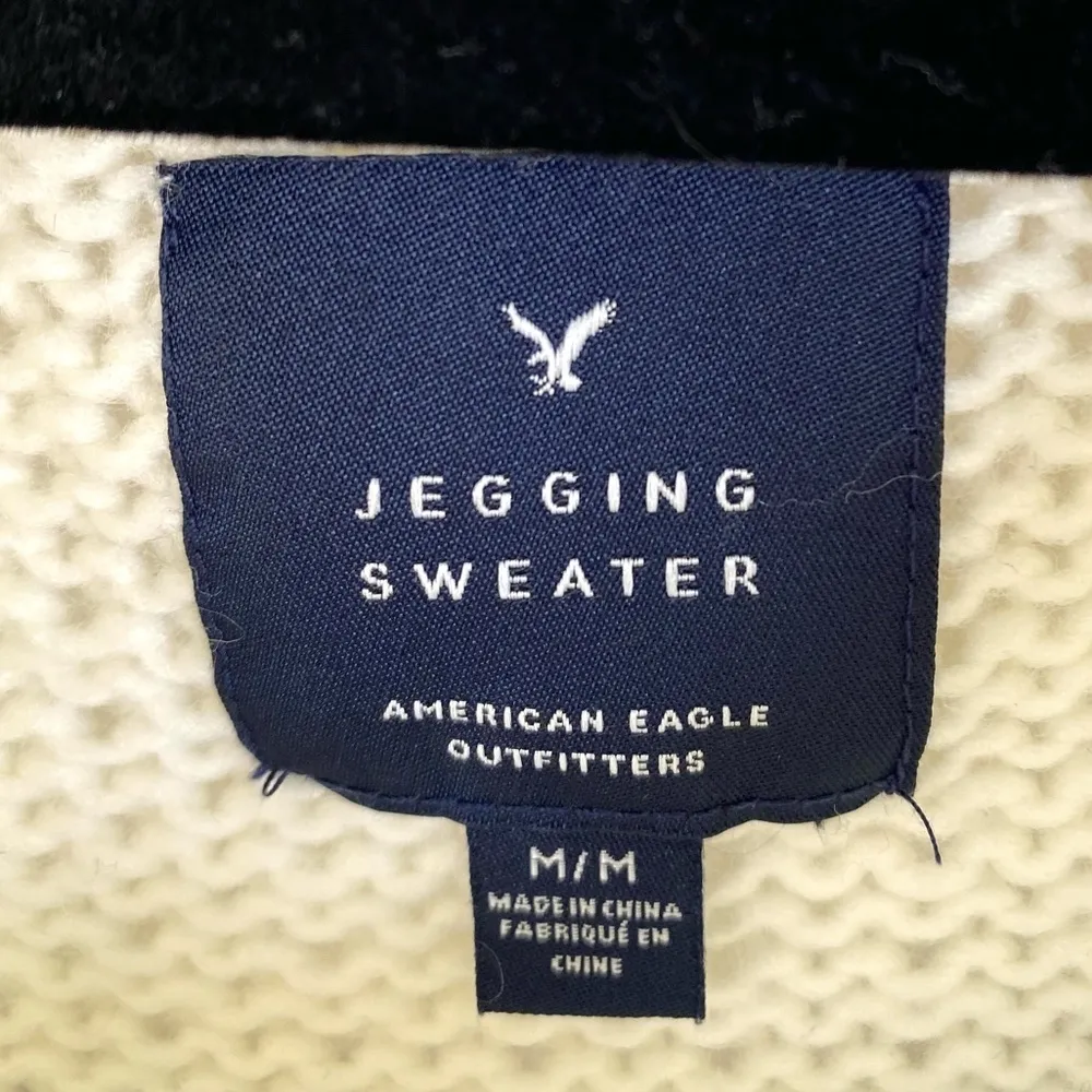 Multicolored Wool Blend Jegging Cable Knit Crewneck Sweater - Image 2