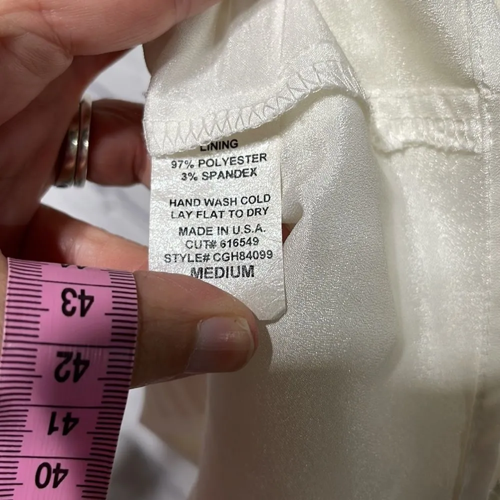 Sexy Delicate winter white spaghetti strap cami medium perfect under blazer - Image 9