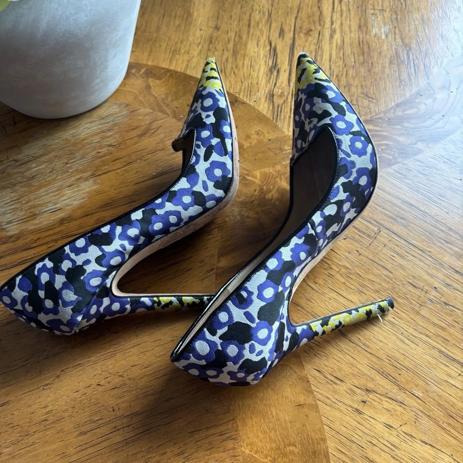 Jimmy Choo Multicolor Floral Print High Heel SlipOn Pointed Toe Pumps Heels 36 - Image 2