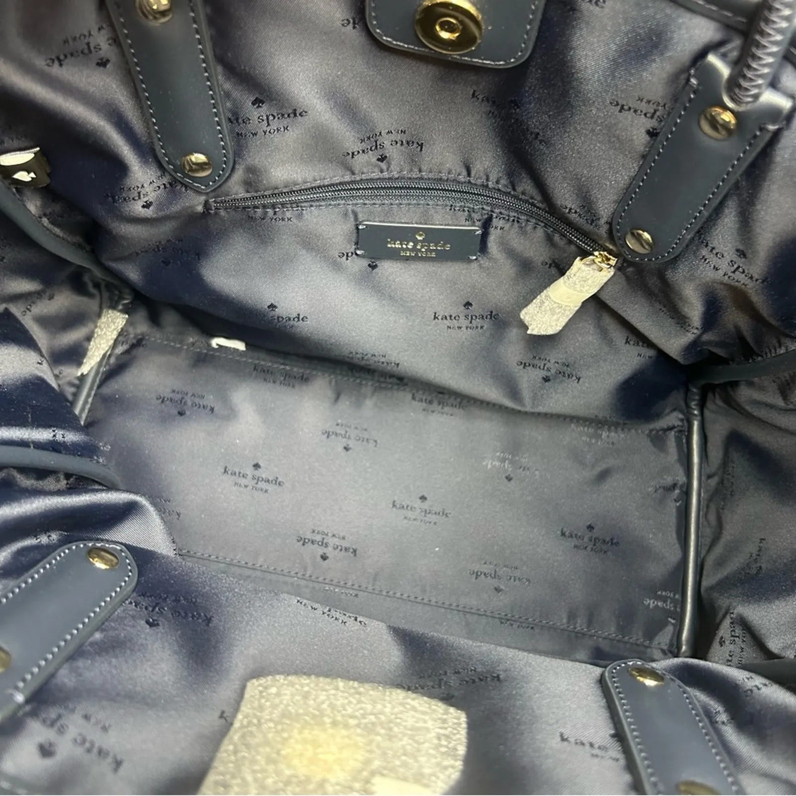 Kate Spade Floral Everything Tote Blue Medium Crossbody Strap & Top Handle NWT - Image 7