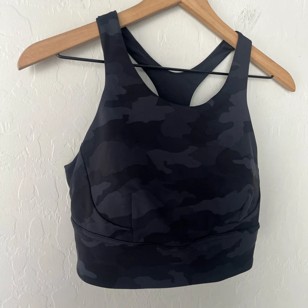 Lululemon wunder train long line bra crop top camo 12 - Image 6
