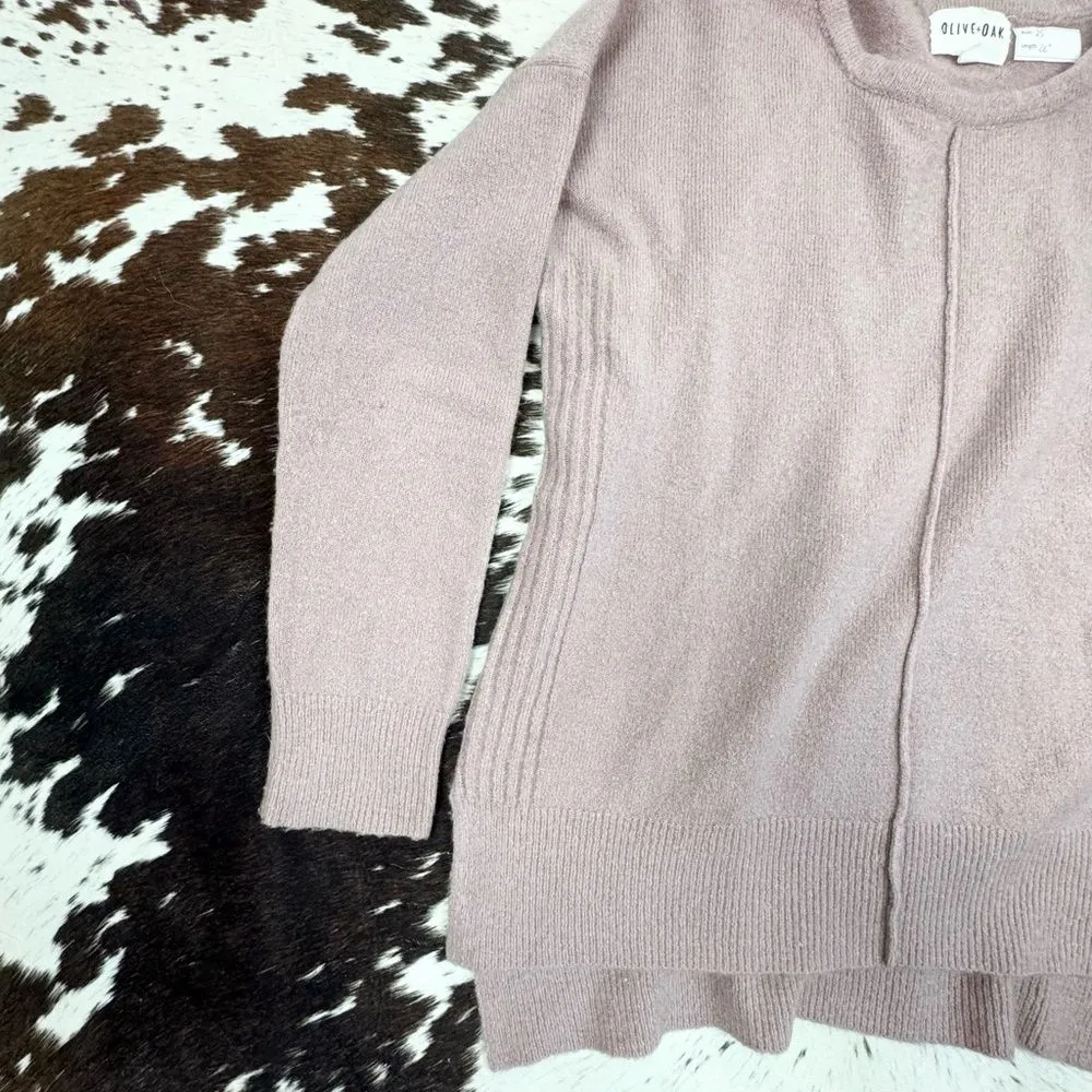 Olive & Oak Mauve Crew Neck Sweater - Image 3