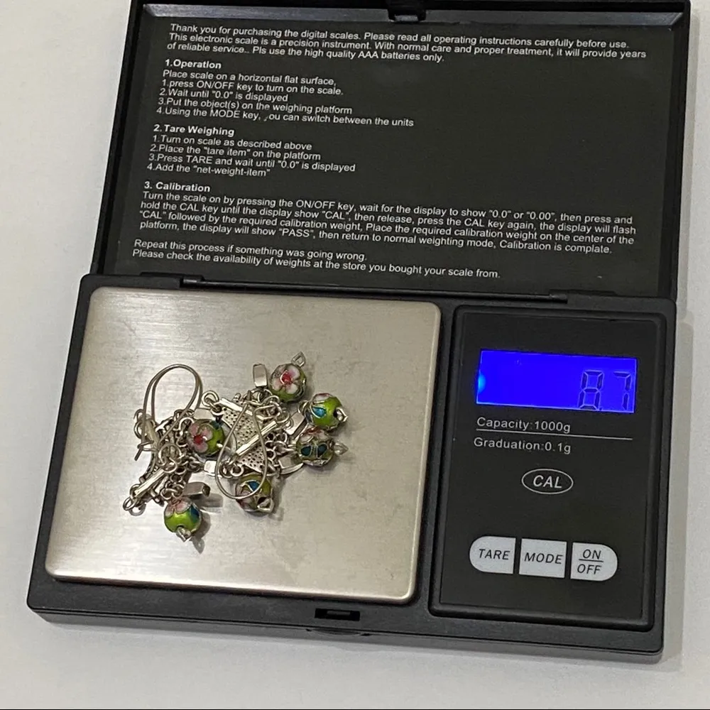 Cloisonné Chandelier Earrings - Image 4