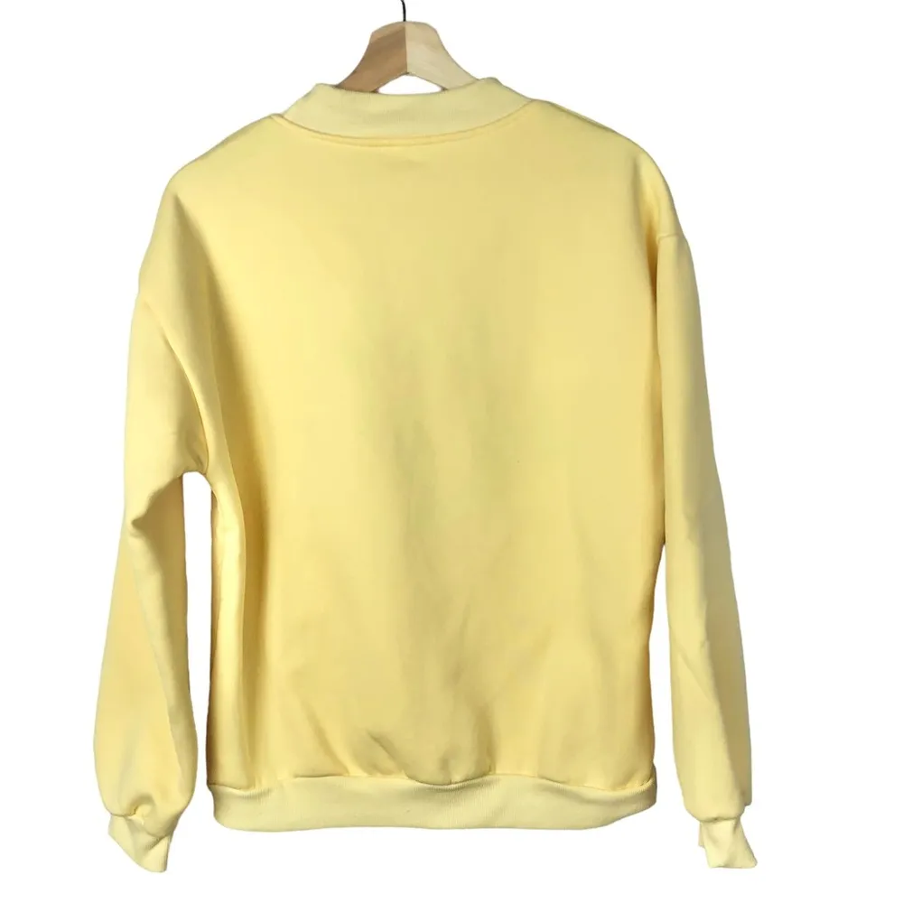 Boutique Don't Kill My Vibe Yellow Pullover Sweatshirt M - Image 38