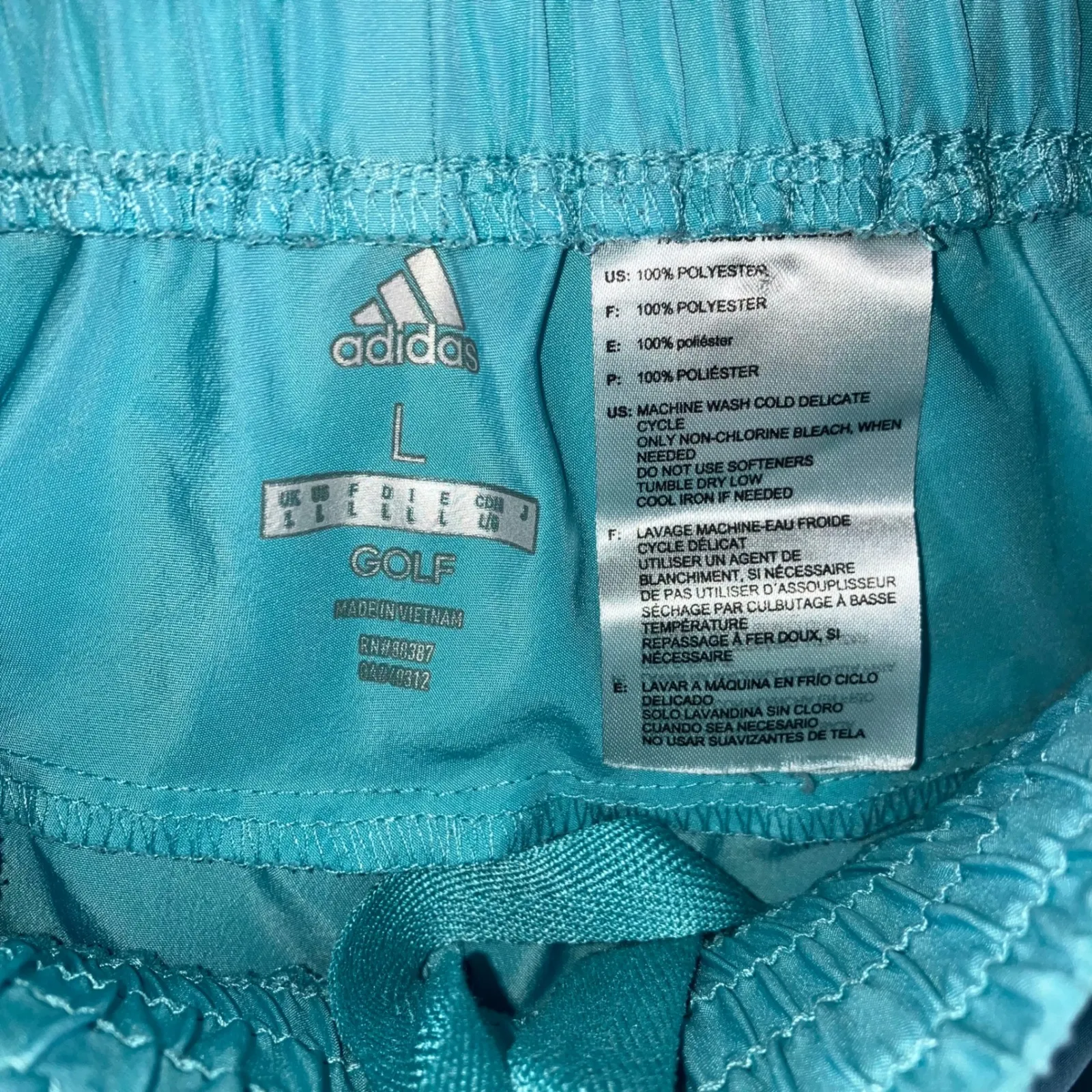 Adidas Shorts Women Large High Rise Elastic Waist‎ Running Golf Tennis Athletic - Image 8