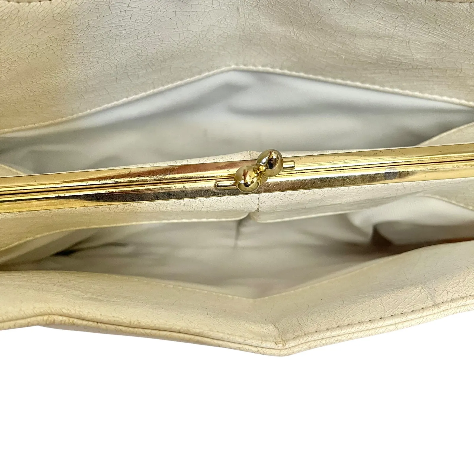 Vintage Ivory White Leather Criss - Image 5