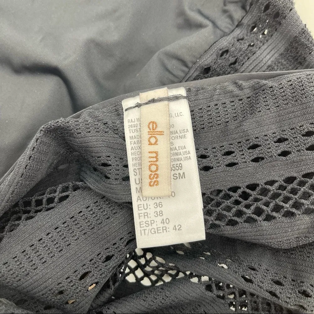 ELLA MOSS Swimsuit One Piece Hearts of Flutter Black Crochet Lace NWT SZ Small - Image 14