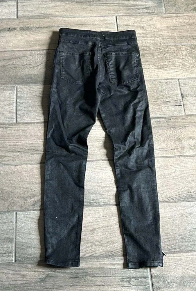 Zara woman coated black pants - Image 5