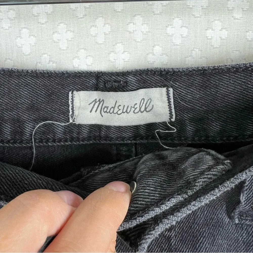 Madewell ‎ Black Rigid Denim A Line Skirt - Image 4