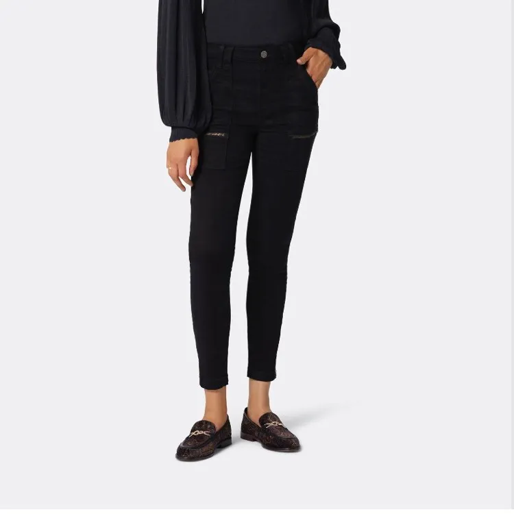 Joie HIGH RISE PARK SKINNY PANTS caviar BLK sz 2 (NWT) - Image 3