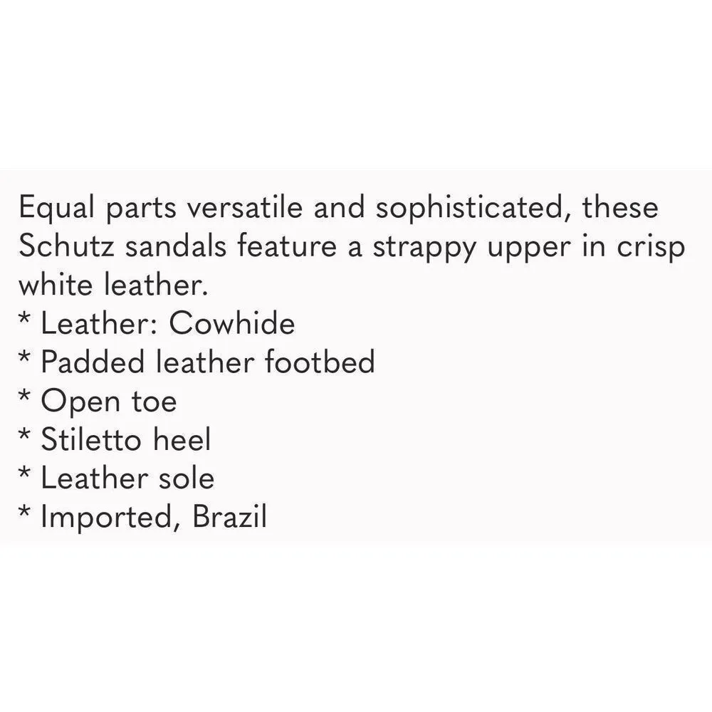 Dress Sandals Size 6B White Leather Open Toe Strappy High Heel - Image 11