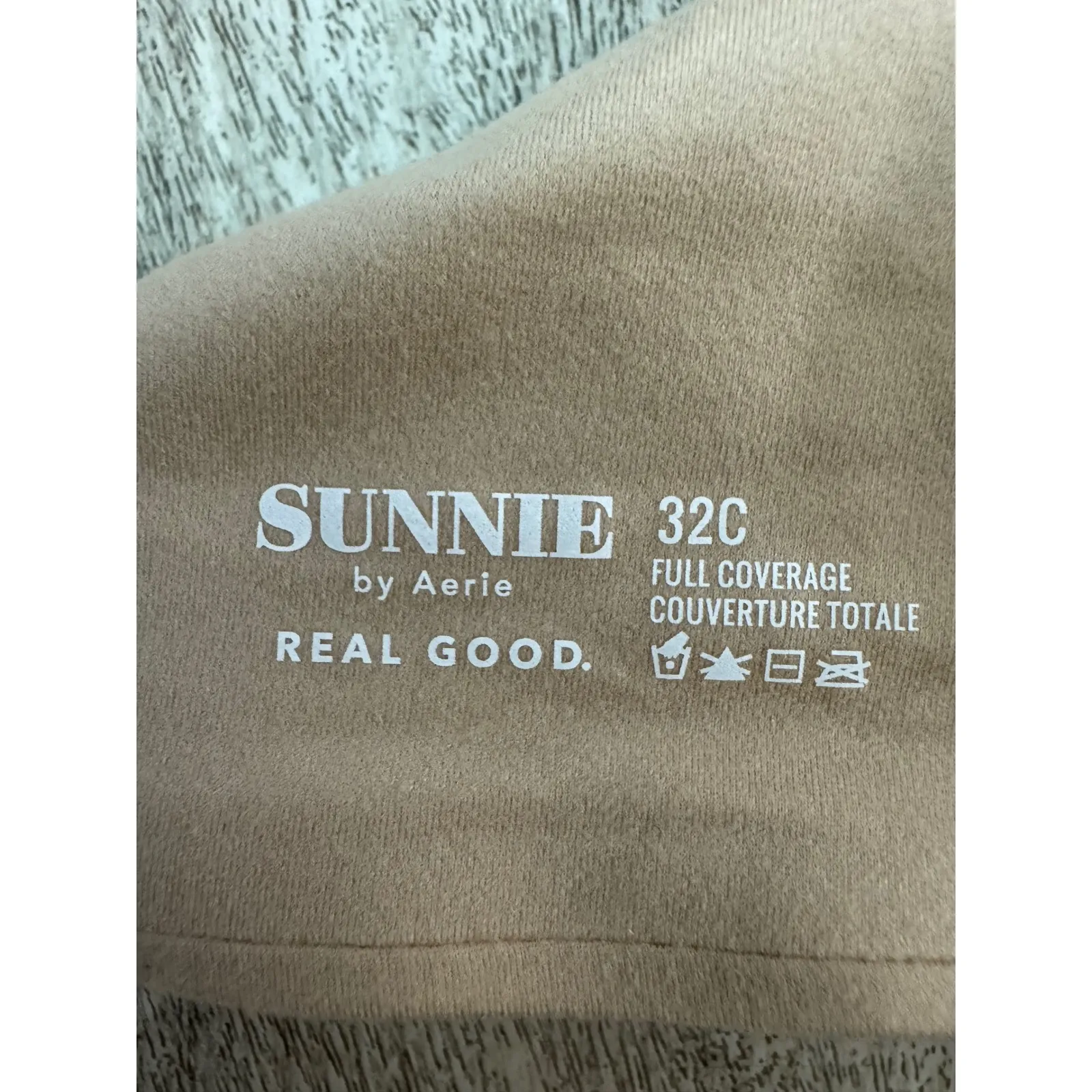 Aerie Sunnie Full Coverage Bra Underwire Beige‎ 32C - Image 6