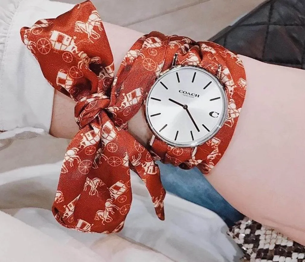 NWT  Perry Quartz Brown Satin Scrap Watch - Image 4