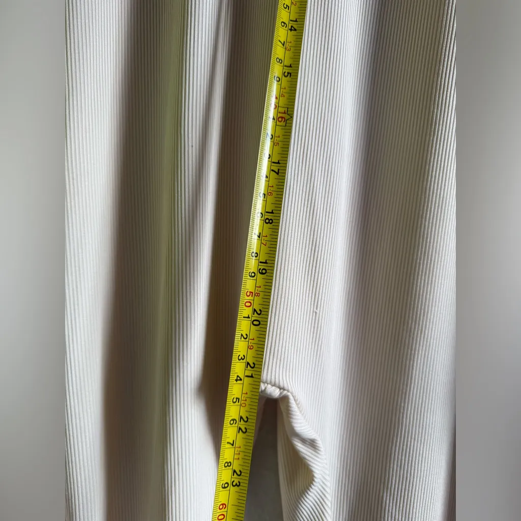 Women’s Long Sleeve Ribbed Athletic Jumpsuit – Nude Beige One Piece Size M Size M - Image 6