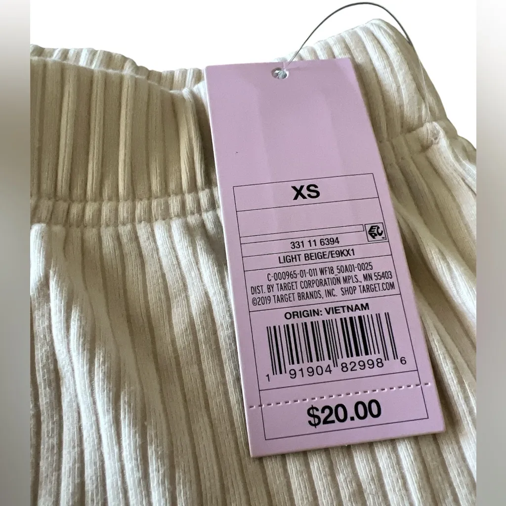 NWT Wild Fable size XS‎ Cream ribbed and Flared Bottoms - Image 3