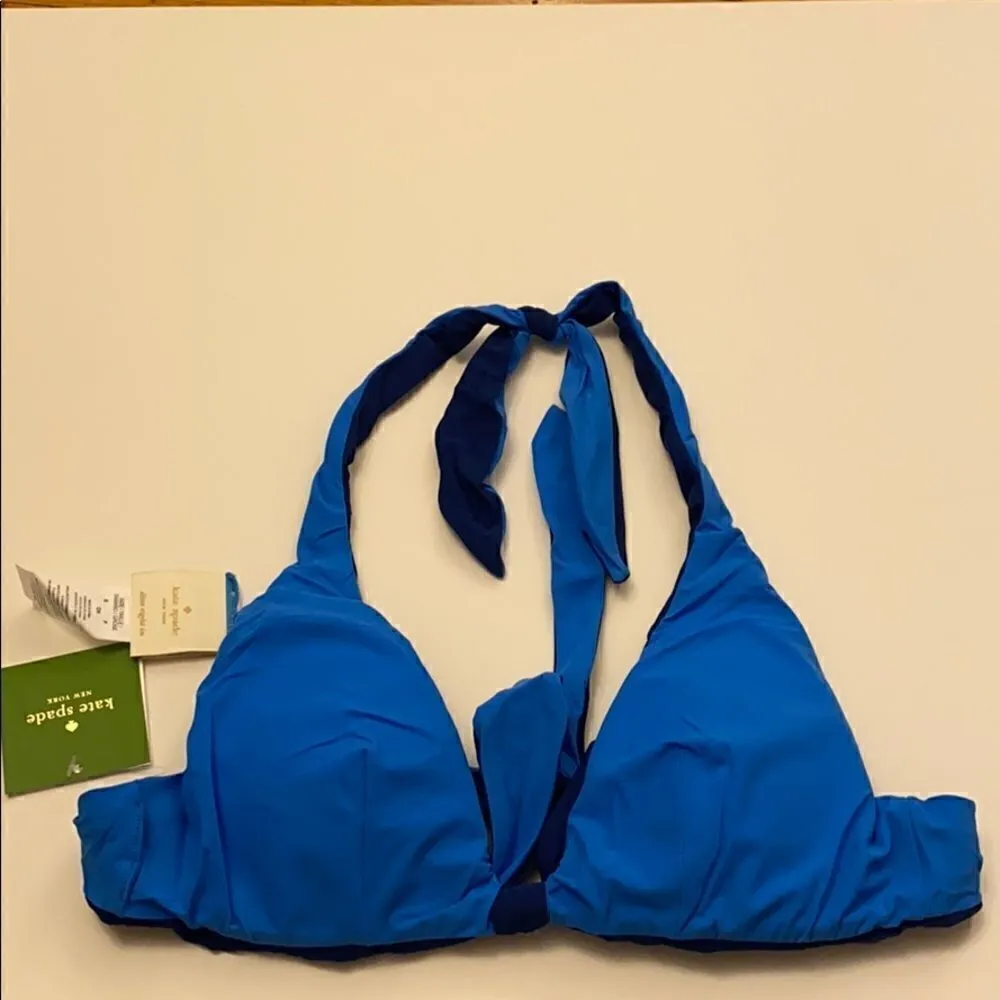 NWT Kate Spade Reversible Tie Halter Bikini Top - Image 8