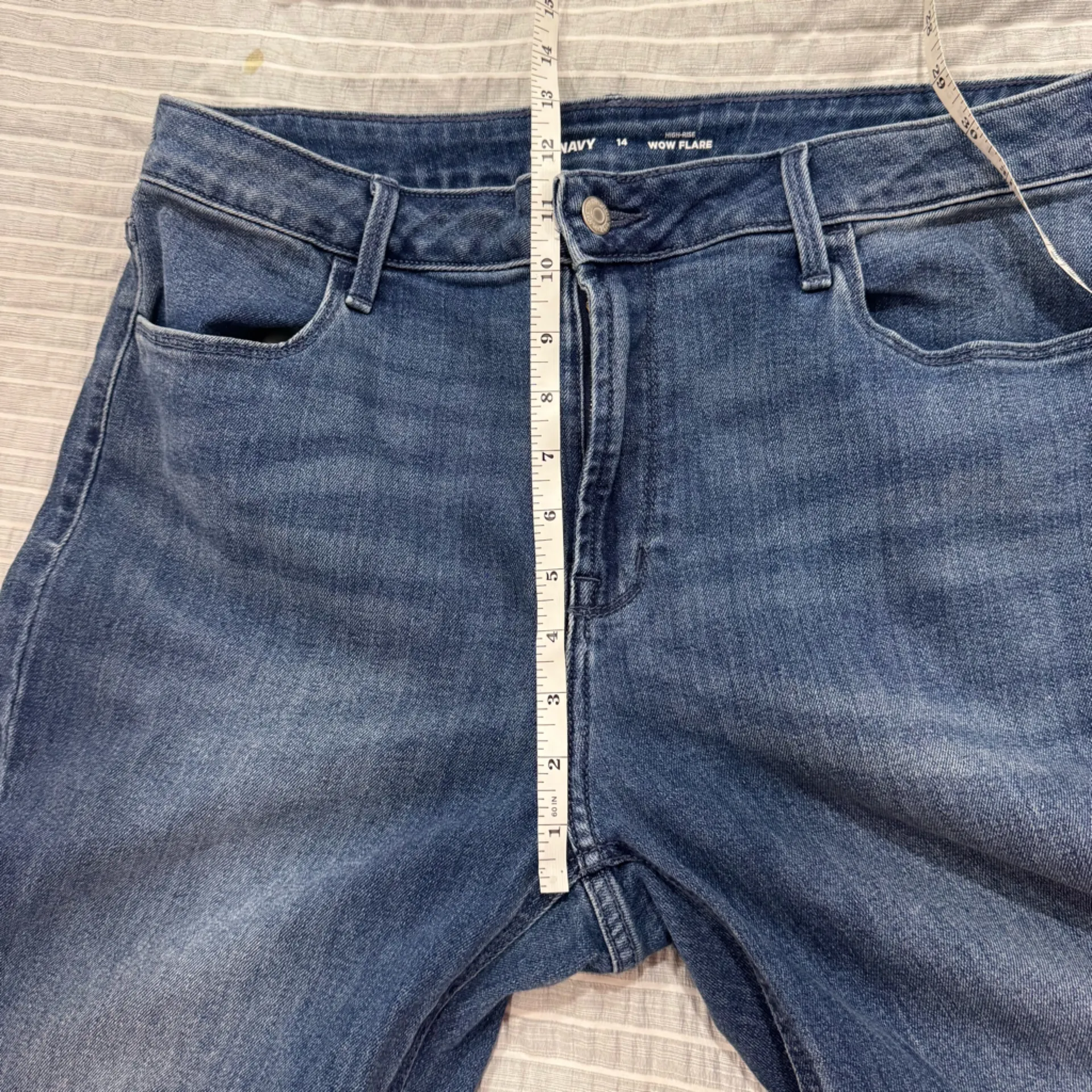 Old Navy High Rise‎ Wow Boot Cut blue Jeans Size 14 - Image 6