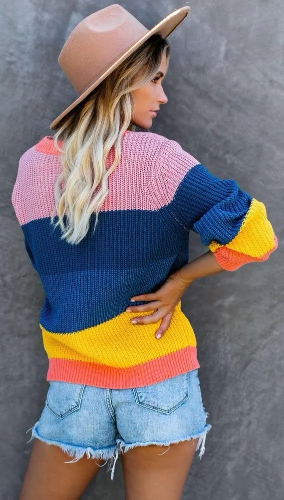 VICI Brady bunch Colorblock Knit Sweater  - Image 6
