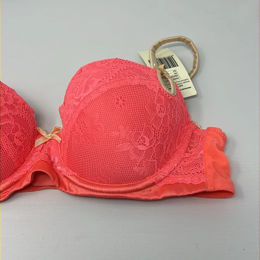 Elle Macpherson Exotic Plume Contour Bra Sugarā Coral/Apple Blossom 34B NWT Pink Size undefined - Image 3