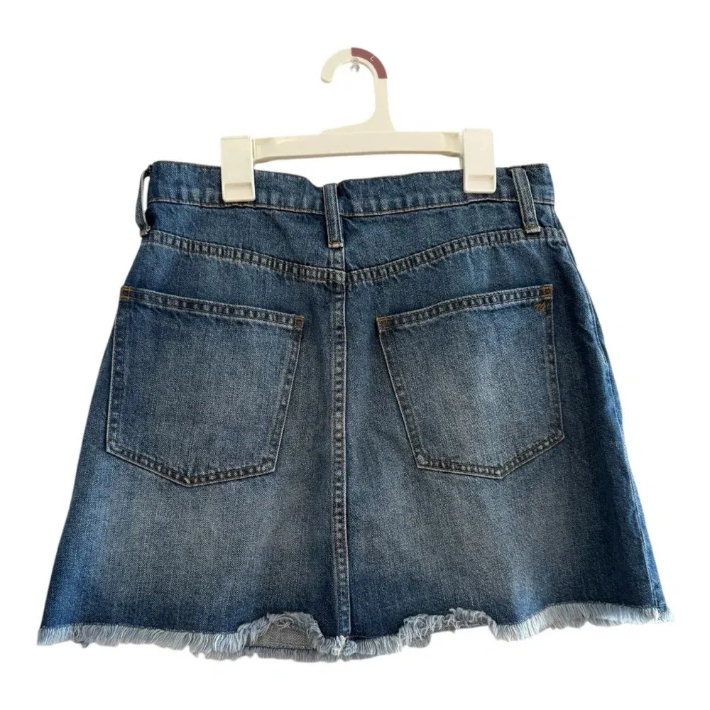 Madewell Rigid Denim High Rise A-Line Denim Mini Skirt Size 28 - Image 3