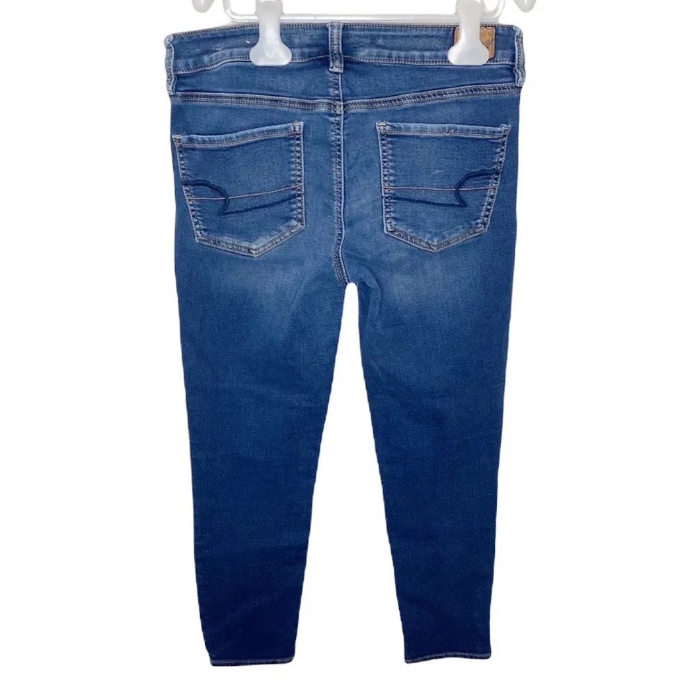 American Eagle jegging crop super stretch medium wash ankle jeans size 4l - Image 2