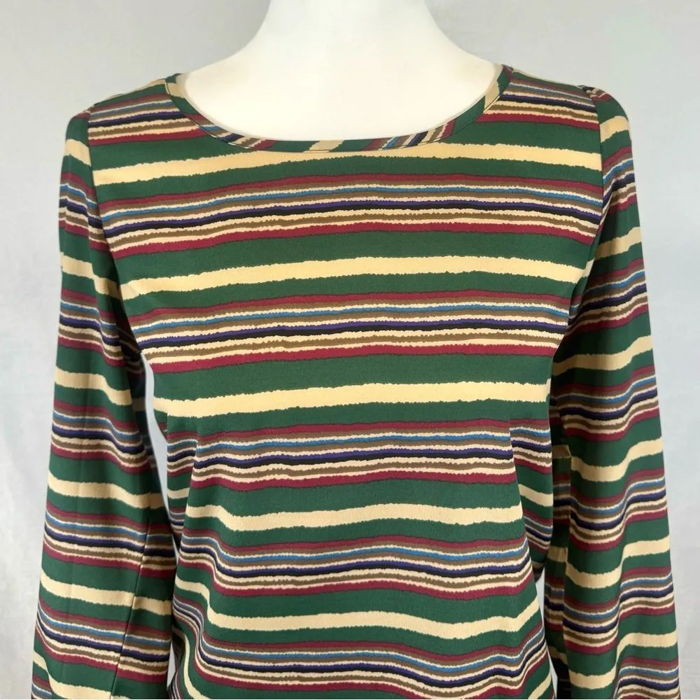 Everly colorful striped tie back top size small - Image 2
