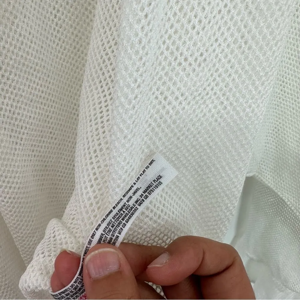 Free People Beach Mesh Ruffle Cover Up Top size medium NWT - Image 5