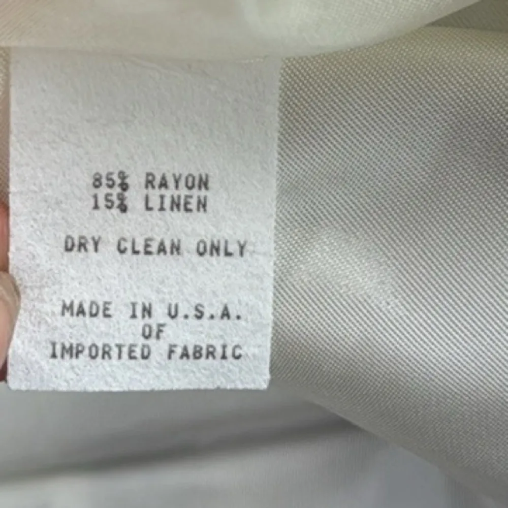 Vintage Rafael Linen Blend Plaid Skirt, Blazer & Purse Set Black White 16 - Image 7