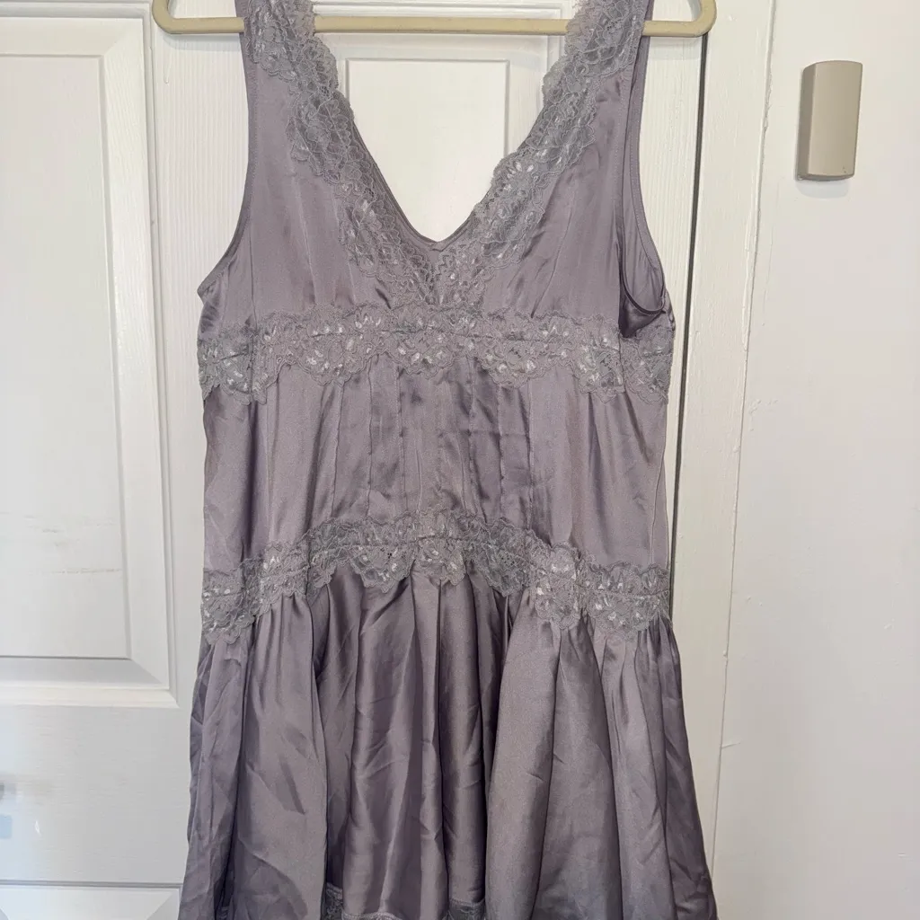 Free People Soft Lilac Lace Slip - Image 2