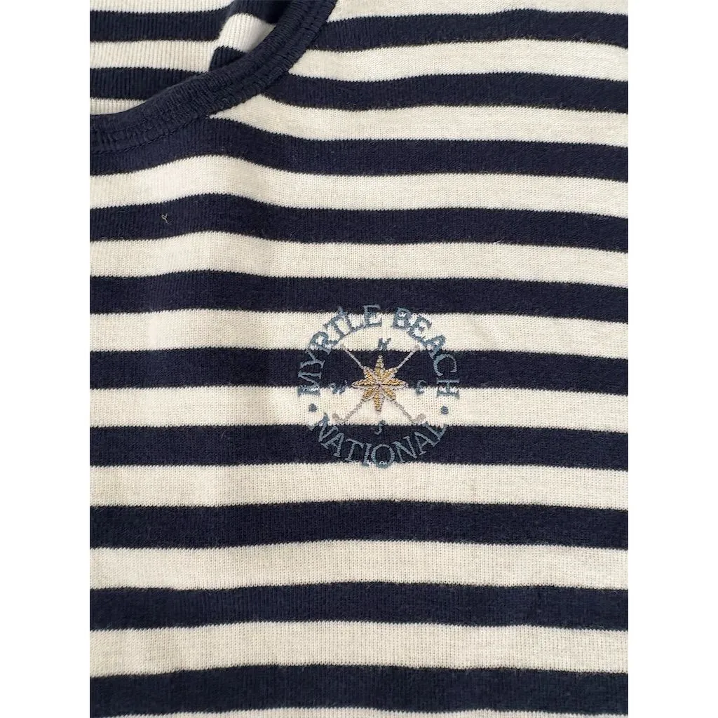 Izod Women's Blue Striped Crew‎ Neck T - Image 4