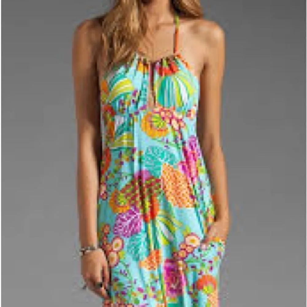 Trina Turk Revolve Tokyo Bay Maxi Halter Dress in Aqua - Image 3