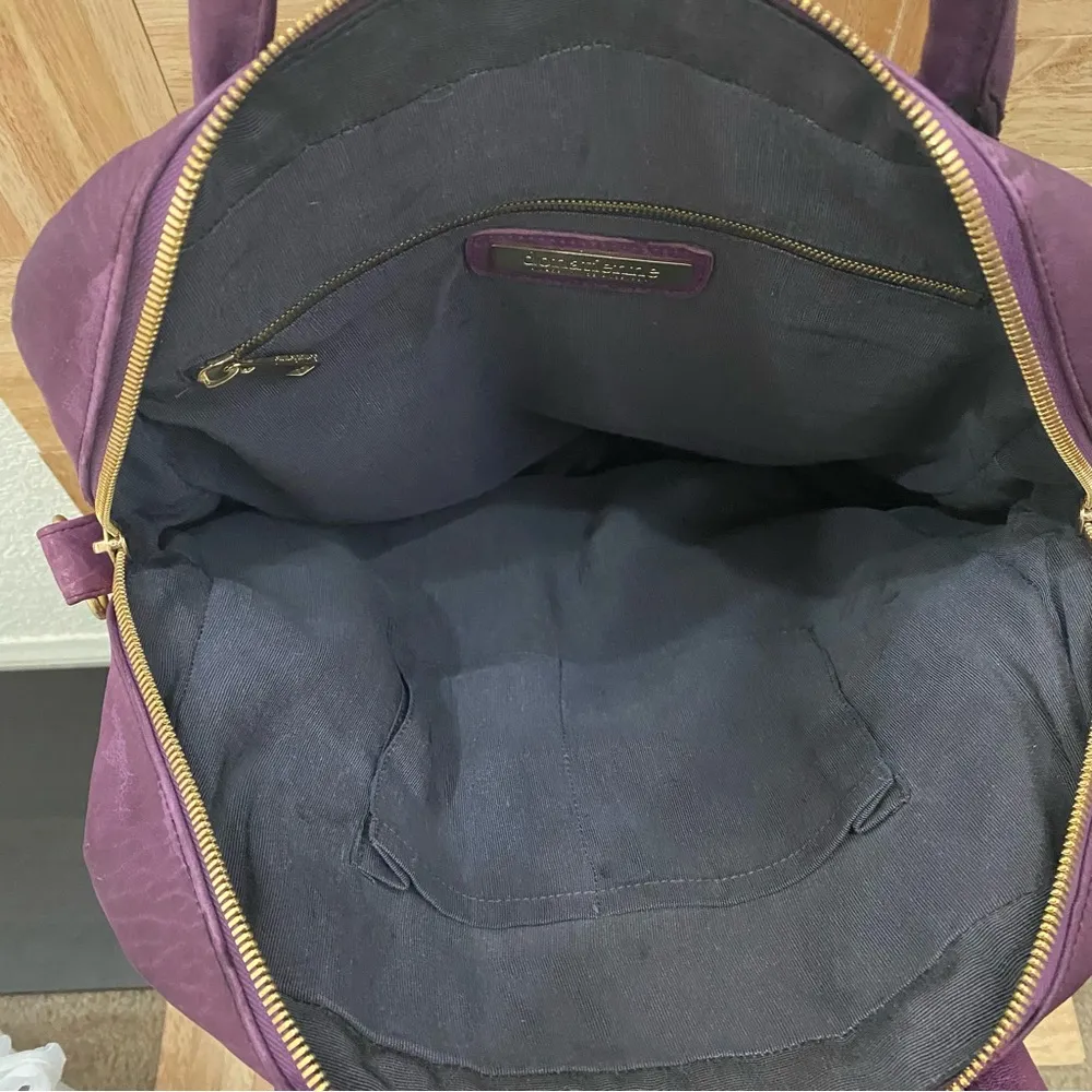 DONATIENNE Los Angeles “Ginger” Purple Leather Large Bag - Image 10