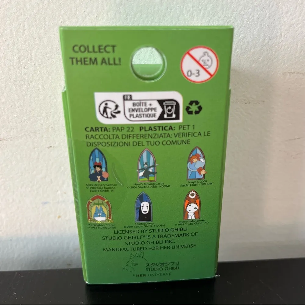 Loungefly Studio Ghibli Stained Glass of Princess Mononoke Kodama Portrait Pin - Image 8