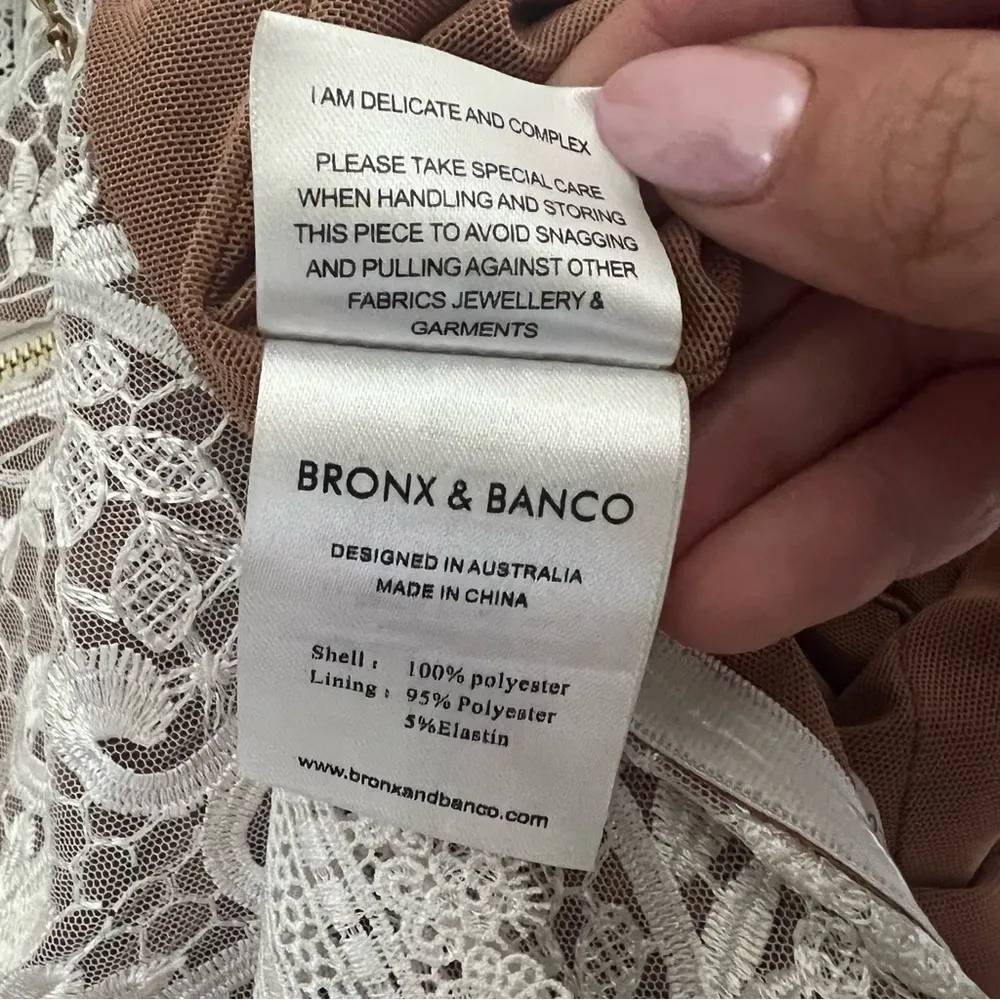 NEW NWOT Bronx & Banco Tiffany Blanc Lace Midi Dress In White - Image 12