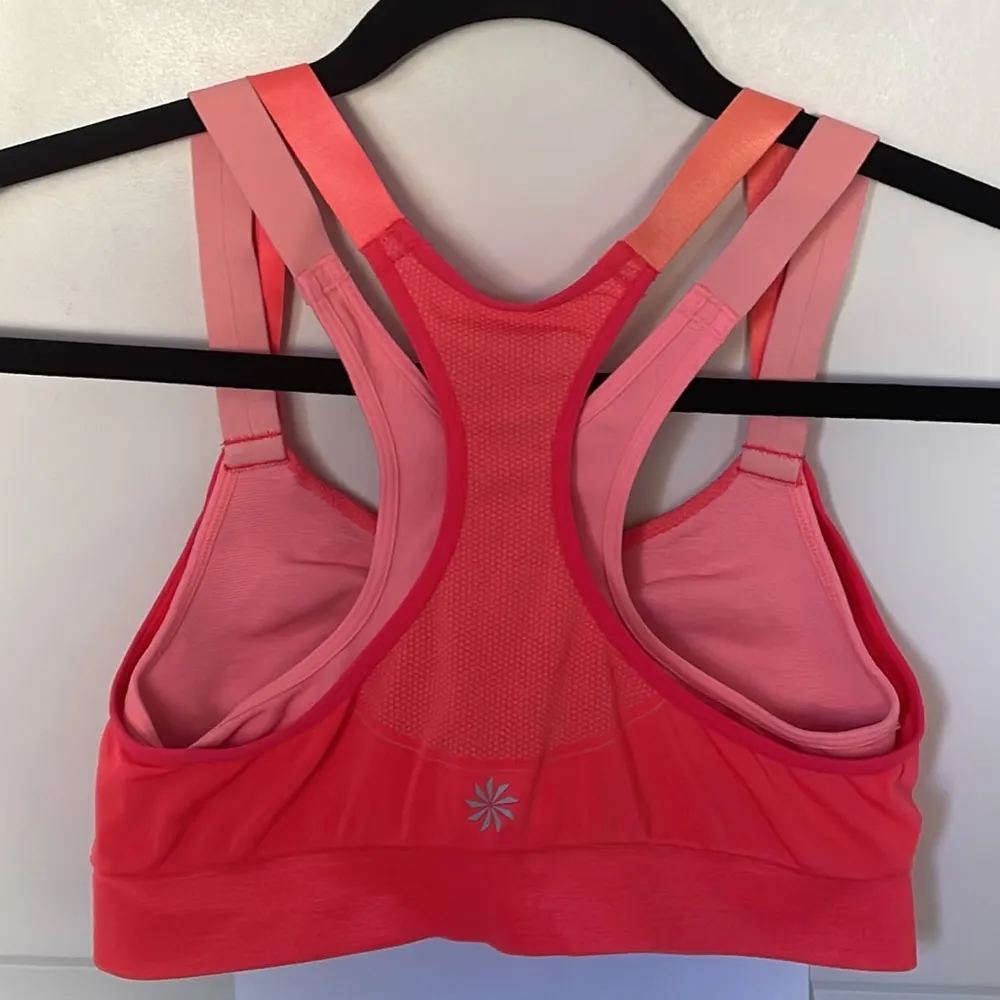 Athleta Tangerine Seamless Double Under Sports Bra Small - Image 4